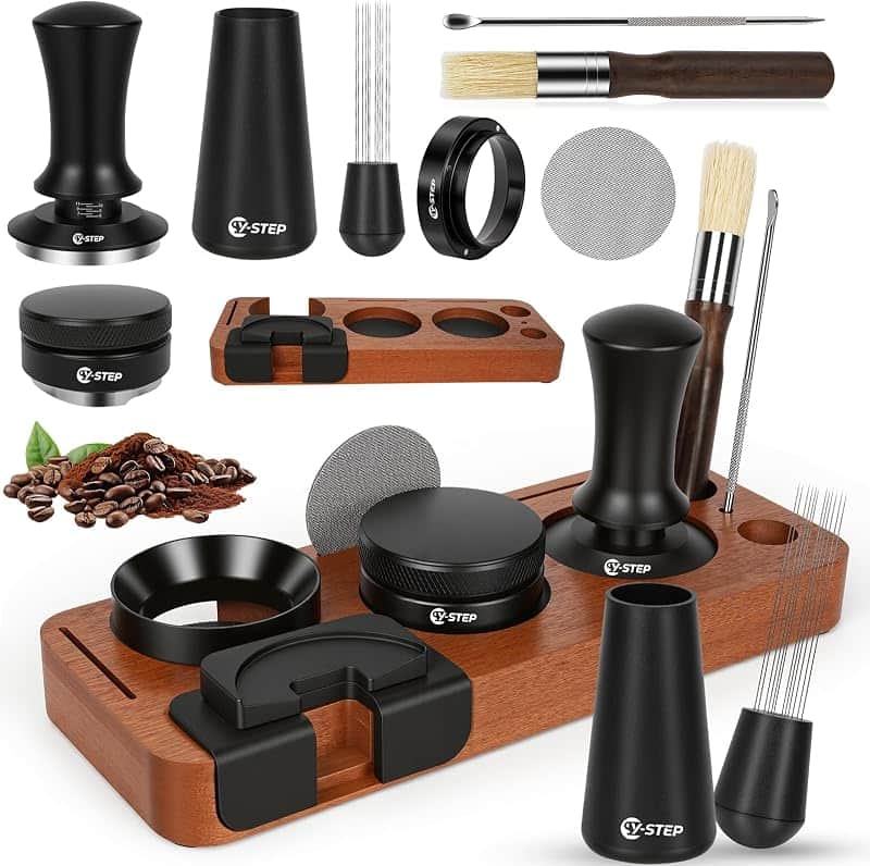 Y-Step 8 Pcs Espresso Accessories Kit, 51mm Espresso Tamper Kit Espresso Tools Barista Ki…