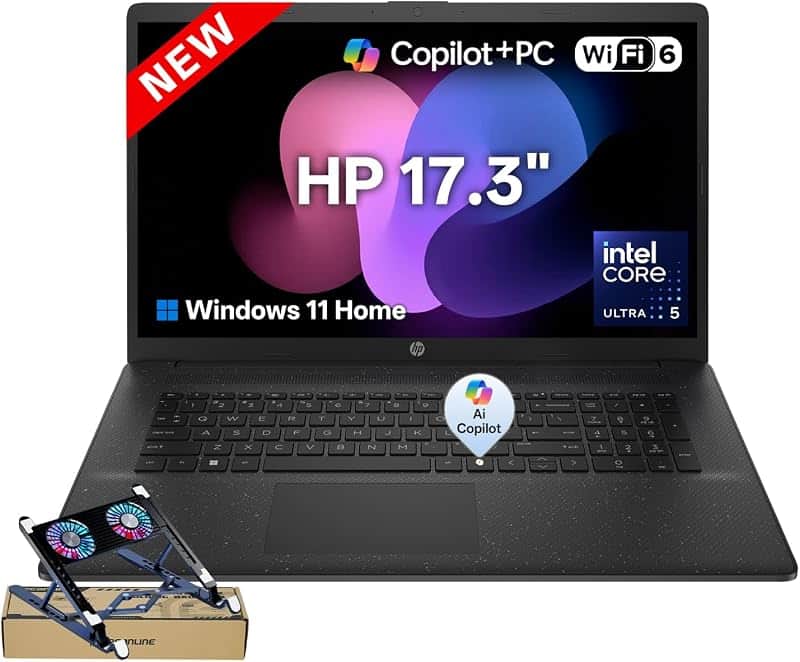 17.3" Business Copilot AI Laptop, Intel Ultra 5 255U,16GB DDR5 512GB SSD