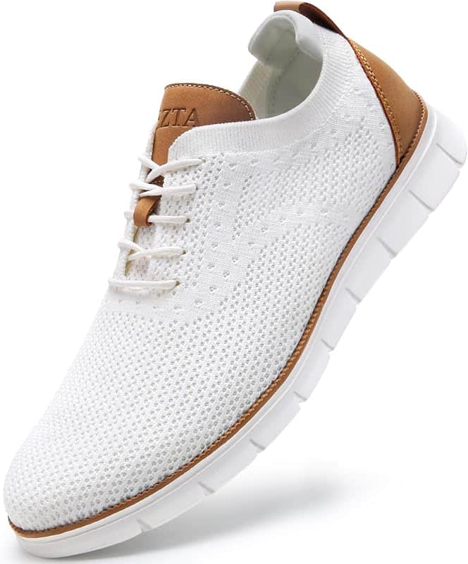 Men's Casual Dress Oxfords Sneakers Business Mesh Breathable Lightweight Walking Shoes Te…