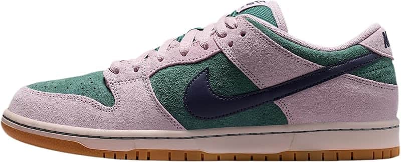 SB Dunk Low Pro Skate Shoes (Mineral Slate/Particle Rose/Silt Red/Dark Raisin)
