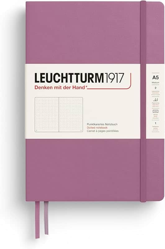 Thinking Ahead Notebook Medium (A5), Dusty Rose, Dotted