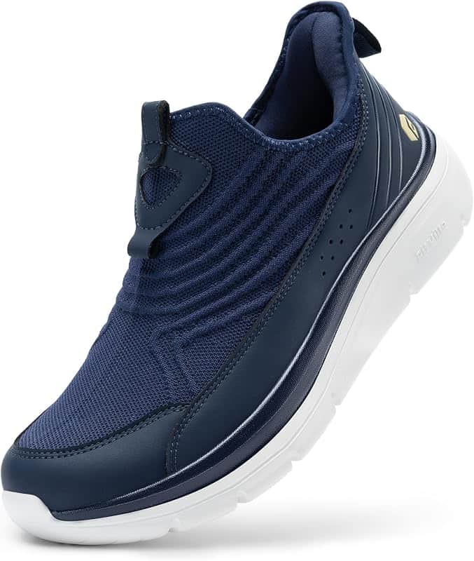 Men's Extra Wide Slip-On Walking Shoes, Hands-Free Orthopedic Sneakers with Arch Support…