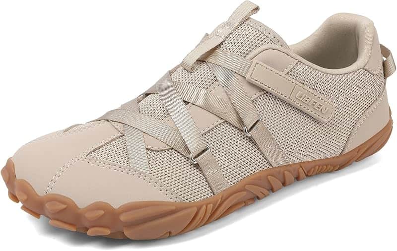 UBFEN Womens Barefoot Shoes Minimalist Wide Toe Box Zero Drop Sneakers | Hook & Loop, Bal…