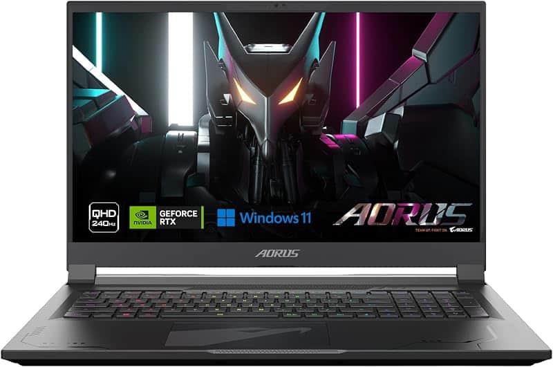 AORUS 17X: 17.3" 16:9 Thin Bezel QHD 2560x1440 240Hz, NVIDIA GeForce RTX 4080 Laptop GPU…