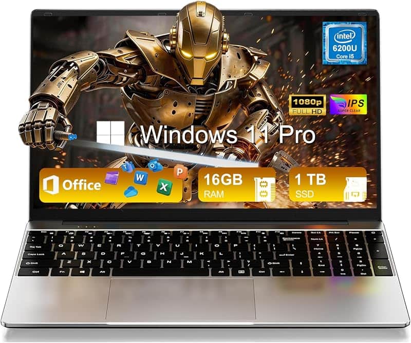 2026 15.6" FHD Business Laptop, i5 Core, 16GB RAM 1TB SSD, Windows 11 Pro