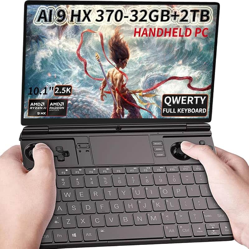 LANRUO GPD Win Max 2 2025 [AMD Ryzen AI 9 HX 370-32GB+2TB] 10.1 Inches Mini Handheld Win…