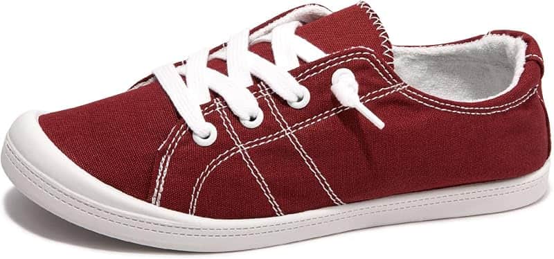 Womens Slip On Shoes, Canvas Low Top Sneakers, Casual Classic Flat Shoes