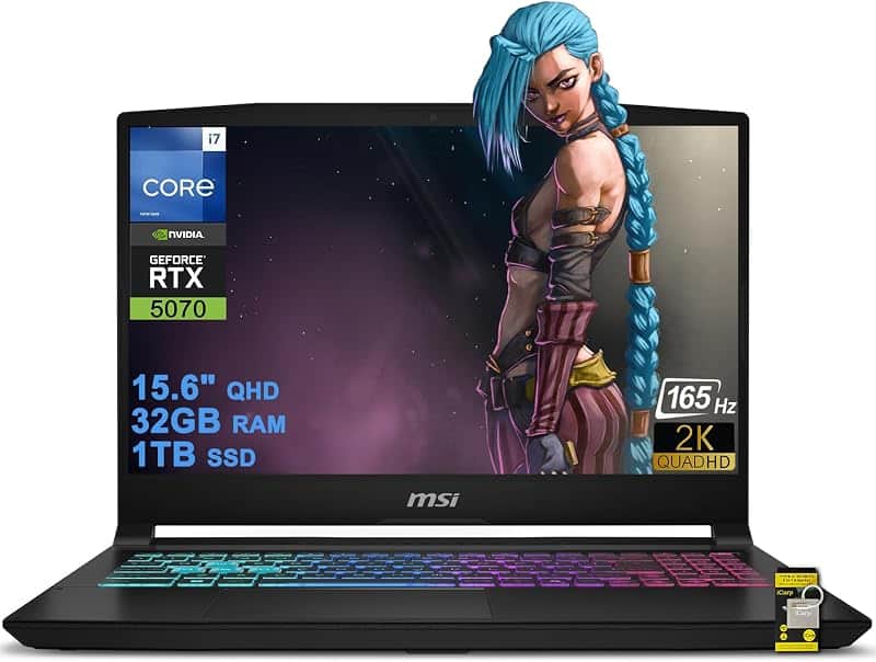 Katana 15 HX Gaming Laptop 15.6" QHD 2560x1440 165Hz 100% DCI-P3 Intel 16-core i7-14650HX…