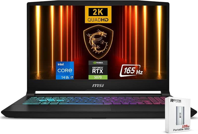 Katana 15 15.6” 165Hz QHD Gaming Laptop: Intel Core i7-14650HX, NVIDIA Geforce RTX 5070,…