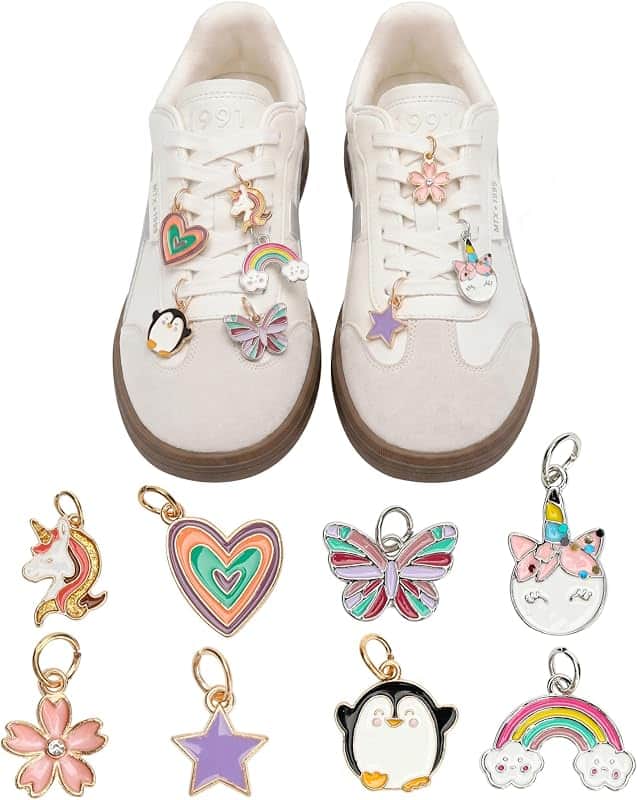 Charms for Sneakers, 8 Pack, Cute Decoration Charms