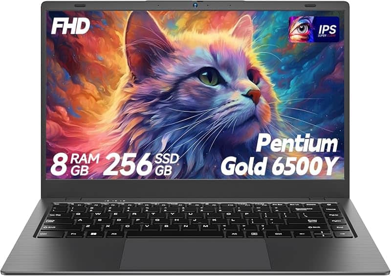 BLUEING 2026 Laptop Computer with Gold 6500Y (Up to 3.4GHz), Laptop 8GB RAM 256GB SSD, Su…