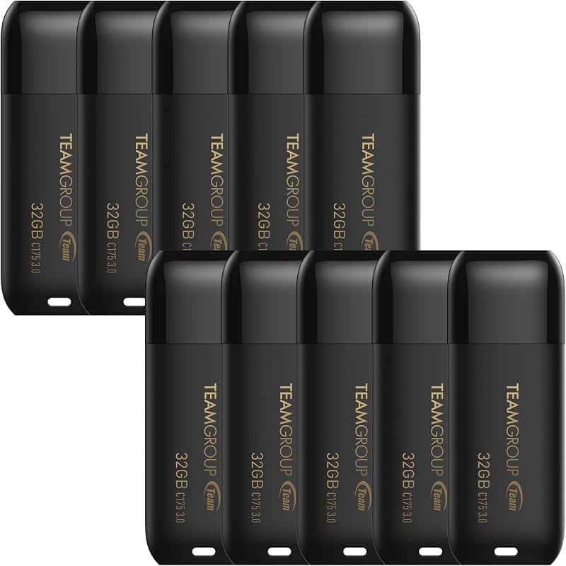 C175 32GB 10 Pack USB 3.2 Gen 1 (USB 3.1/3.0) Flash Thumb Drive, External Data Storage Me…