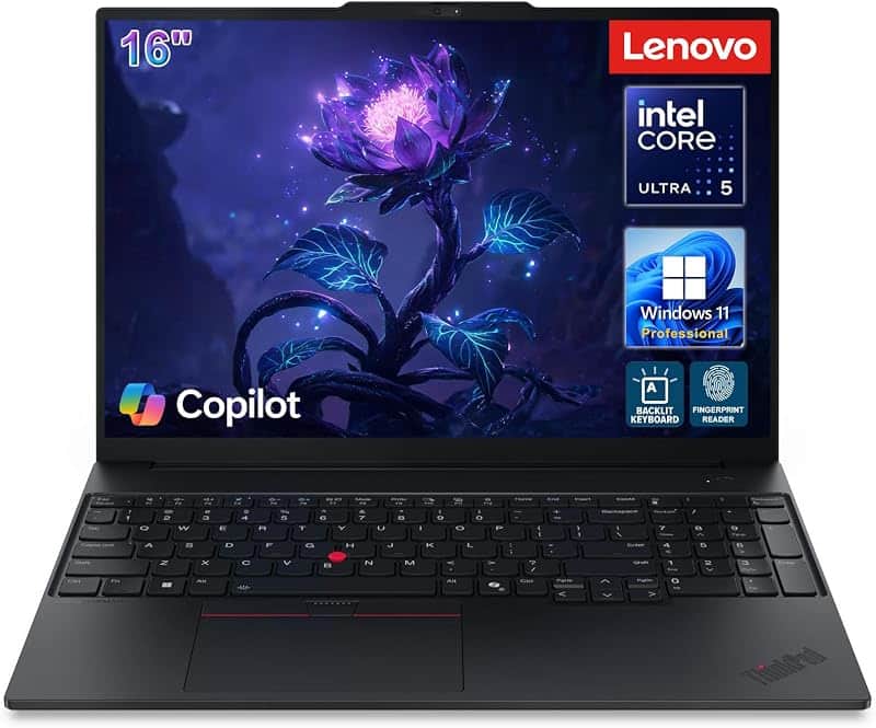 ThinkPad E16, Intel Ultra 5 225H, 16GB DDR5 & 1TB SSD, Win 11 Pro | Laptop Computer for B…