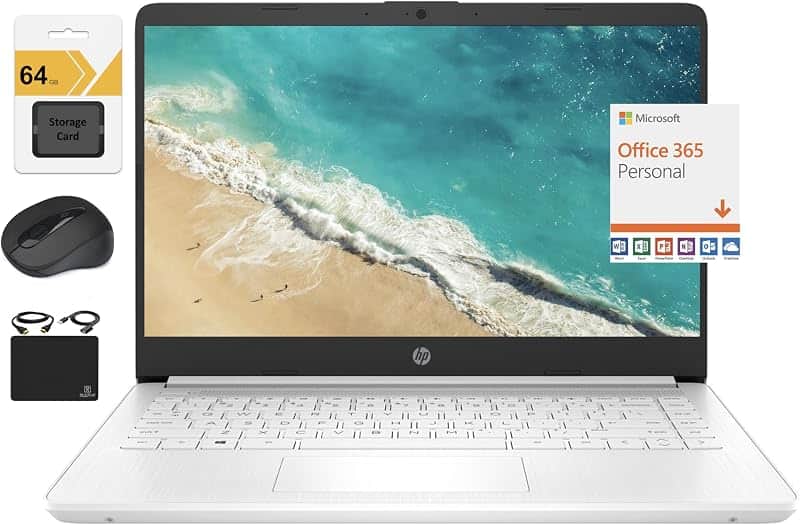 2023 Newest 14" HD Ultral Light Thin Laptop, Quad-Core Intel Celeron Processor, 4GB RAM,…