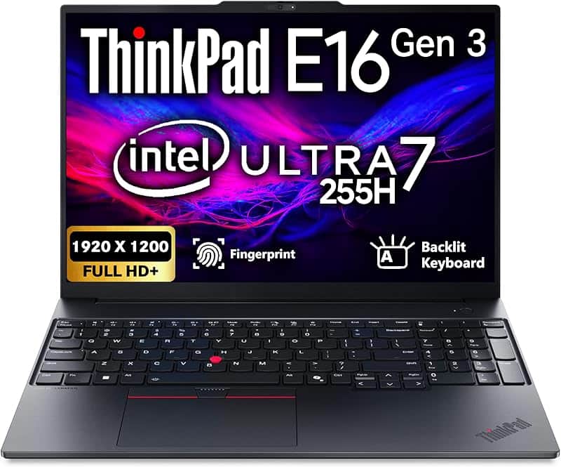 ThinkPad E16 Gen 3, 16" FHD+ IPS Display, Intel Ultra 7 255H, 64GB DDR5, 2TB SSD NVMe, Fi…