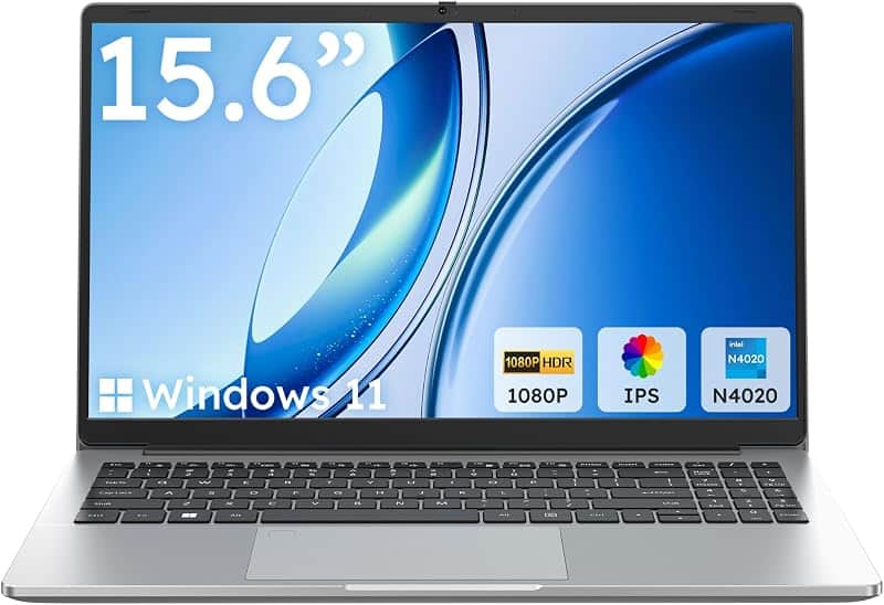 Amzboy 15.6” Win 11 Laptop, N4020 CPU, 4GB RAM, 128GB eMMC, FHD Display