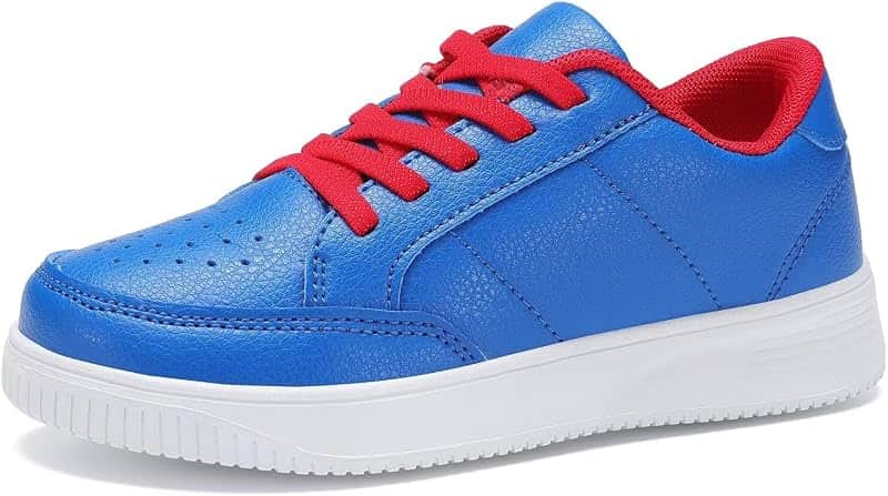 Unisex-Child Leather Lightweight Breathable Knit Athletic Running Sneakers for Kids Shoes…