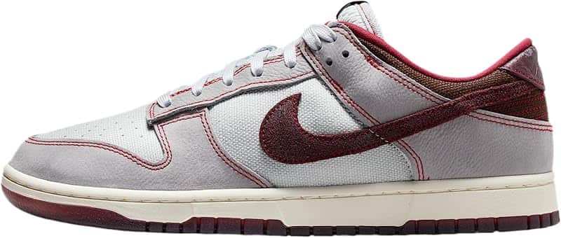 Dunk Low Retro SE Men's Shoes (Pure Platinum/Wolf Gray/Team Red/Burgundy Crush)