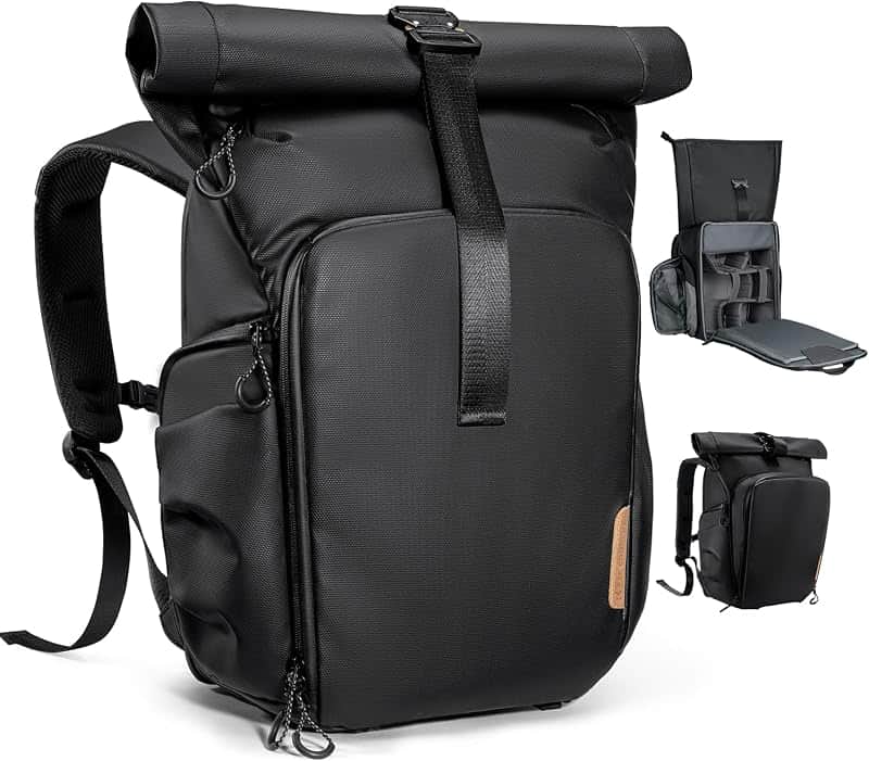 K&F CONCEPT Camera Backpack Bag with 15.6 Inch Laptop Compartment