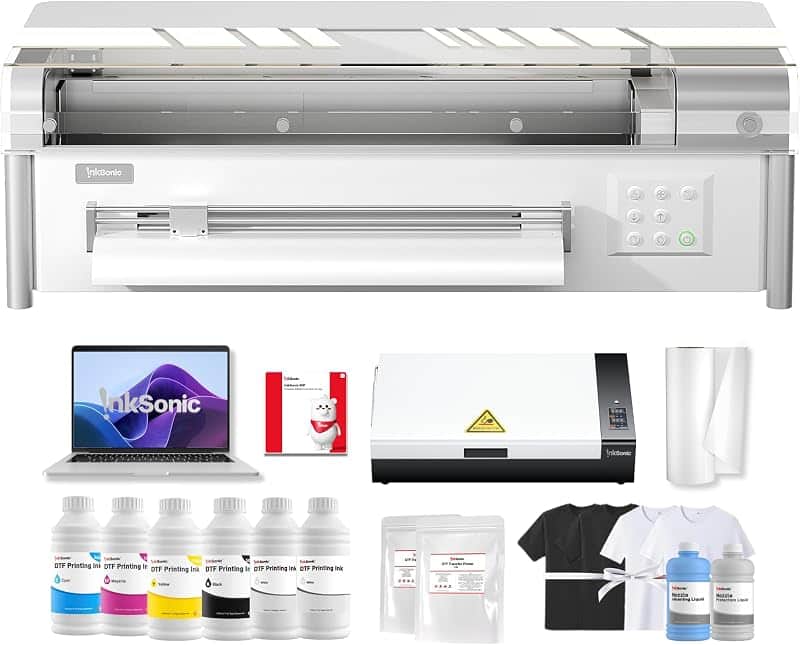 INKSONIC 13" Spark F13 DTF Printer with Oven & Laptop for Apparel Printing | A3 Apparel P…