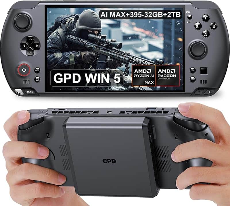 GPD Win 5 [AMD AI Max+ 395-32GB+2TB] 7-inch 120Hz Display Mini Handheld Win 11 PC Game Co…