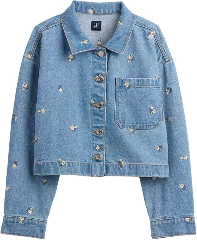 Girls' Novelty Embroidred Denim Jacket