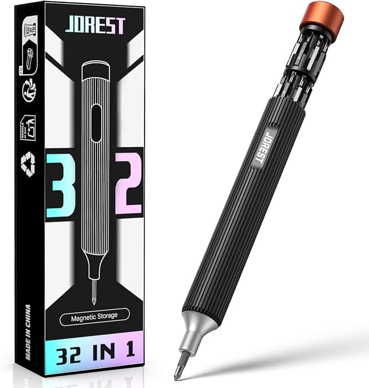 JOREST 32-In-1 Small Precision Screwdriver Set Magnetic, Eyeglass Repair Kit, Gadgets Gif…