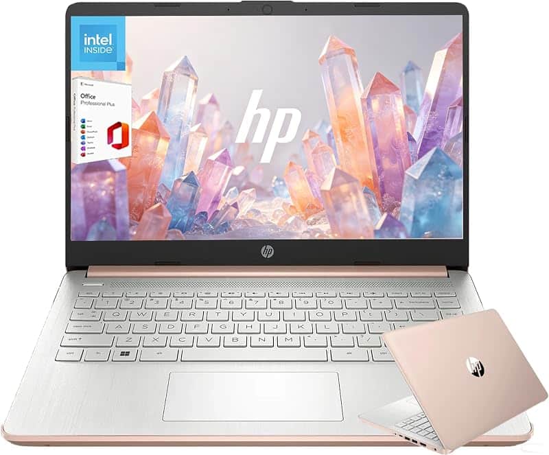 Customized Elite HP 14" HD Laptop, 4GB, 128GB, Intel 4-Core, 1-Year Office | Windows 11 |…