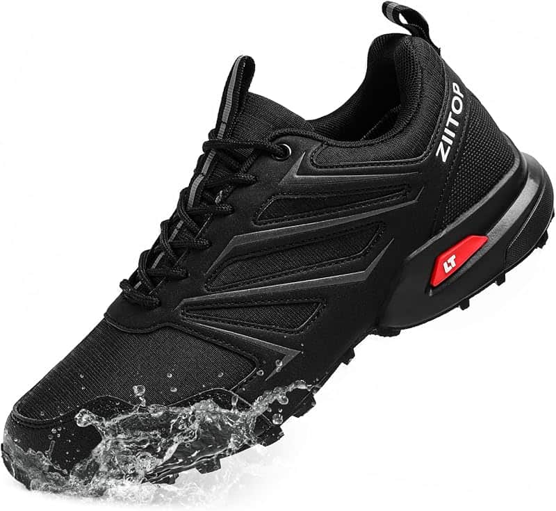 Mens Trail Running Shoes Waterproof Non-Slip Hiking Walking Sneakers for Outdoor Trailing…