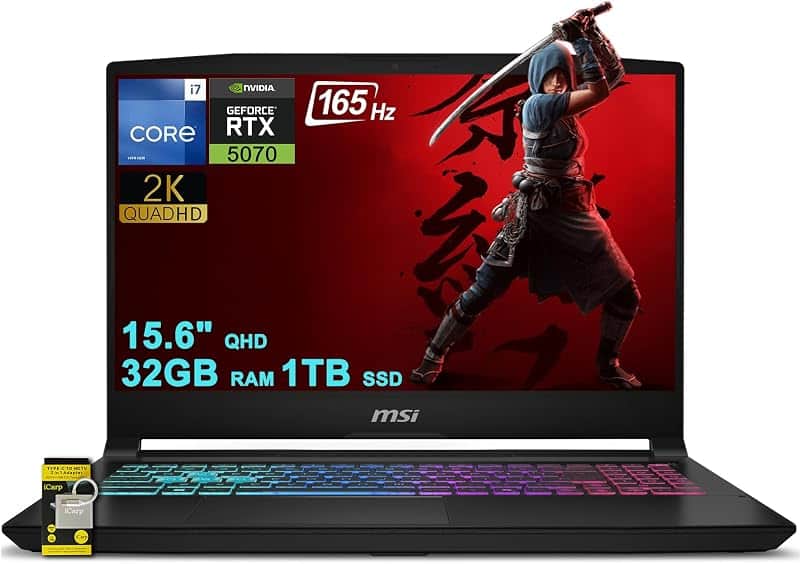 Katana 15 HX Gaming Laptop 15.6" QHD IPS 165Hz (100% DCI-P3) Intel 16-core i7-14650HX (>i…