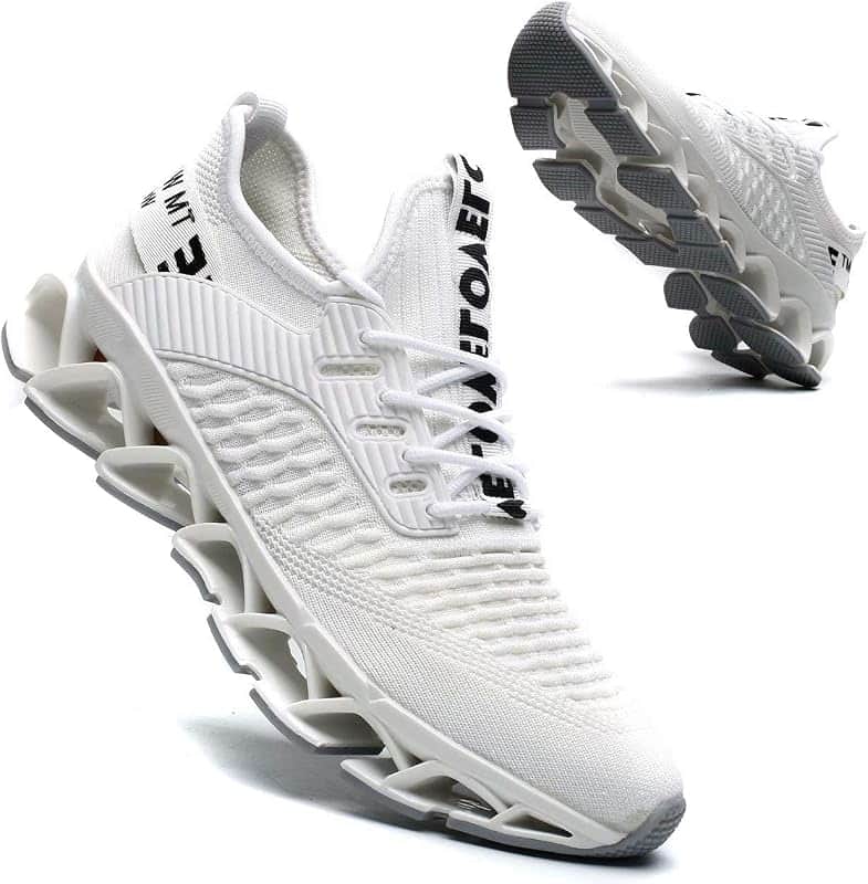 Men's Fashion Sneakers Breathable Mesh Running Shoes Blade Non Slip Soft Sole Casual Athl…