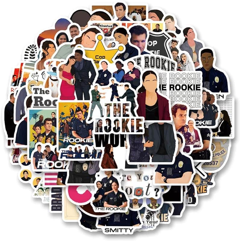 68 PCS Classic American TV Aesthetic Stickers Vinyl Sticker for Water Bottle Laptop Phone…