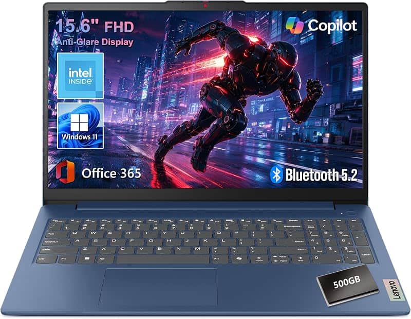 15.6" FHD Essential Laptop, Intel Processor, 8GB DDR5, 128GB Storage