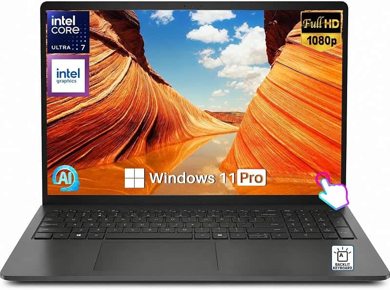 15.6" Touchscreen Laptop, Intel Core Ultra 7 255U (Up to 5.2GHz)