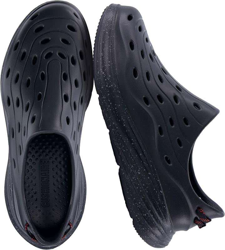 CUSHIONAIRE Fuel EVA Recovery Shoes for Men, Lightweight Slip On Waterproof Sneaker Clogs…