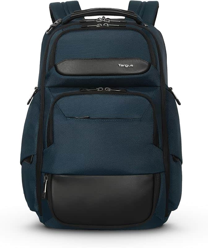 HeritageLuxe Backpack 15-16” – Blue Laptop Bag with SafeSling Protection, RFID Pocket, US…