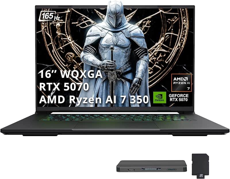 AERO X16 16" WQXGA 165Hz Gaming Laptop, AMD Ryzen AI 7 350, NVIDIA GeForce RTX 5070, 64GB…