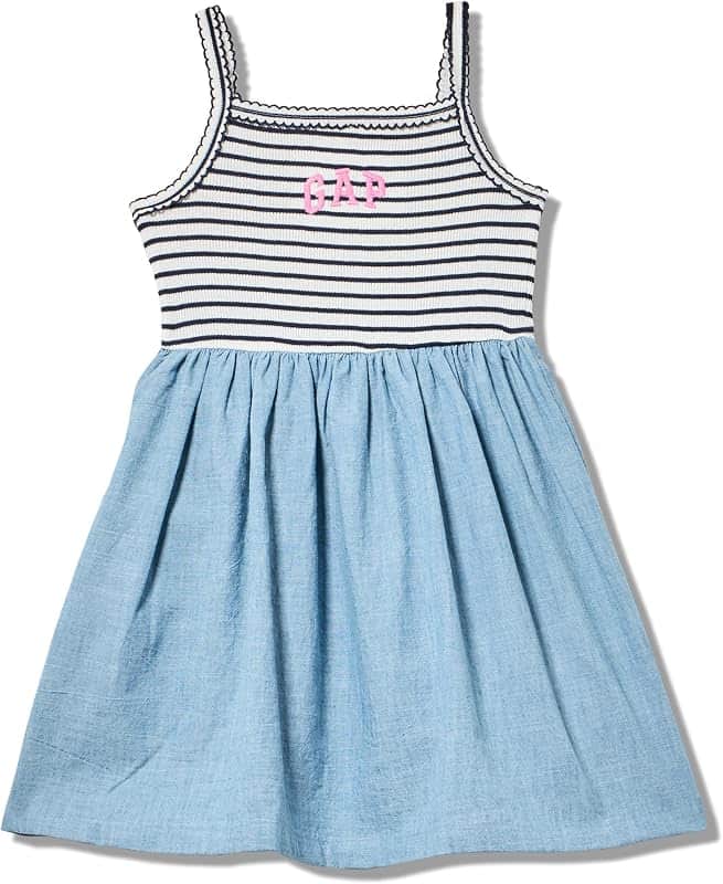 Baby Girls' Knit to Woven Logo Dress