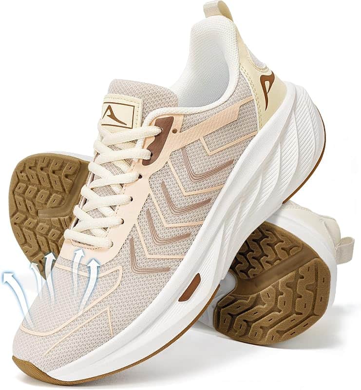 Womens Sneakers Tennis Shoes: Comfortable Breathable Non Slip Casual Athletic Walking Sho…