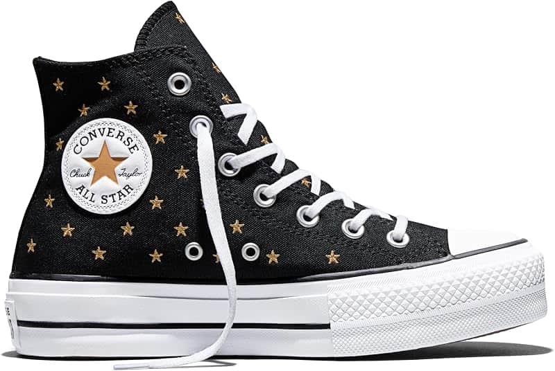 Women's Chuck Taylor All Star Lift Platform Embroidered Stars High Top Sneaker