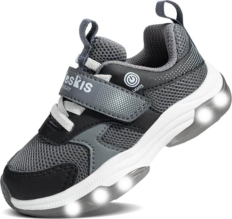 YESKIS Toddler Boys Girls Light Up Shoes Chunky Sneakers with On/Off Switch | LED Flashin…
