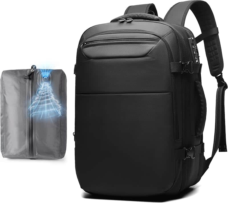 Joryin Air Vacuum Backpack for Travel with Built-in Air Pump, 80L Expandable Backpack Vac…