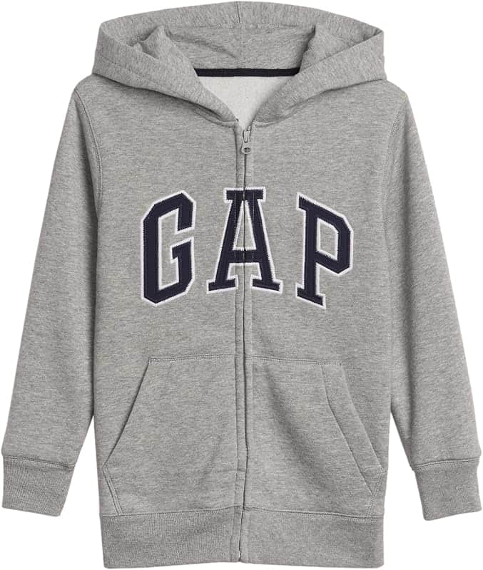 Boys' Logo Hoodie Hooded Full Zip Sweatshirt