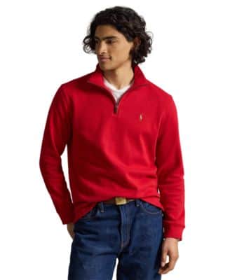 Polo Ralph Lauren Men's Estate-Rib Cotton Quarter-Zip Sweater