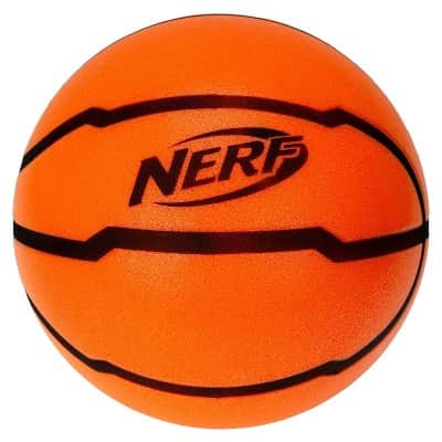 NERF Quiet Court Official Sized Basketball - Orange: Shell, Age 6+