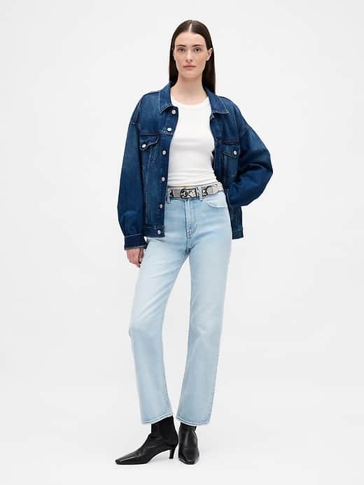 GAP High Rise '90s Slim Straight Crop Jeans