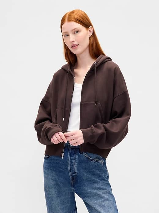 GAP VintageSoft Wedge Zip Hoodie