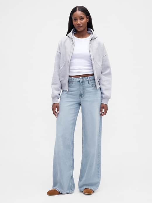 GAP Curvy Mid Rise UltraSoft Baggy Jeans