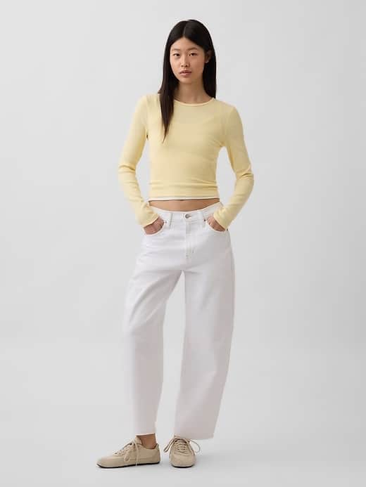GAP High Rise Crop Barrel Jeans