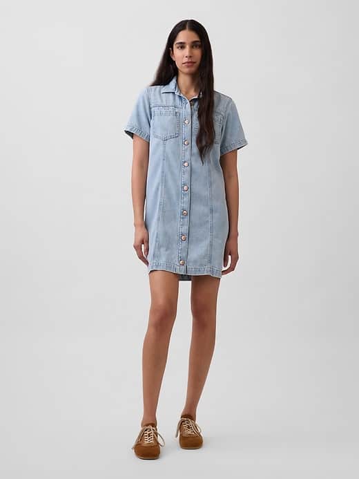 GAP UltraSoft Denim Mini Shirtdress
